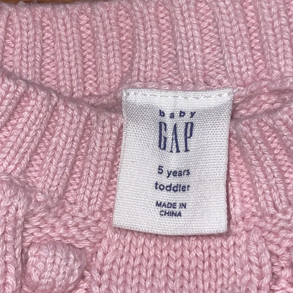GAP Toddler 5T PINK Kids Cable-Knit Sweater 5T